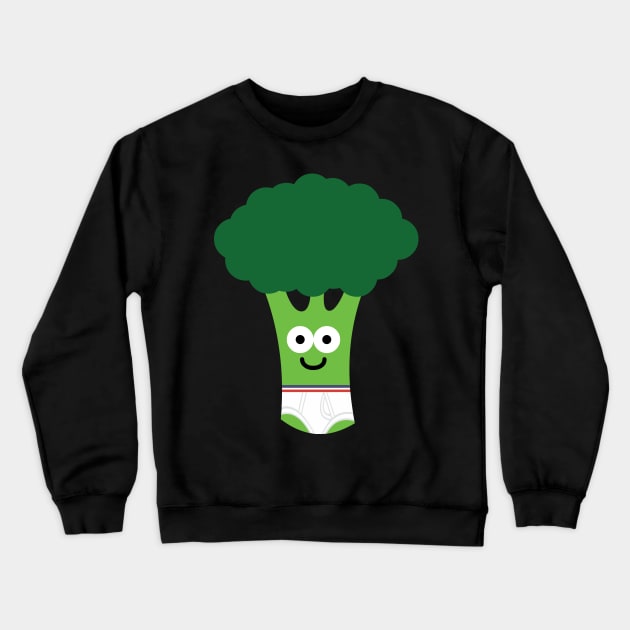 BROCCOLI IN UNDERWEAR Crewneck Sweatshirt by toddgoldmanart